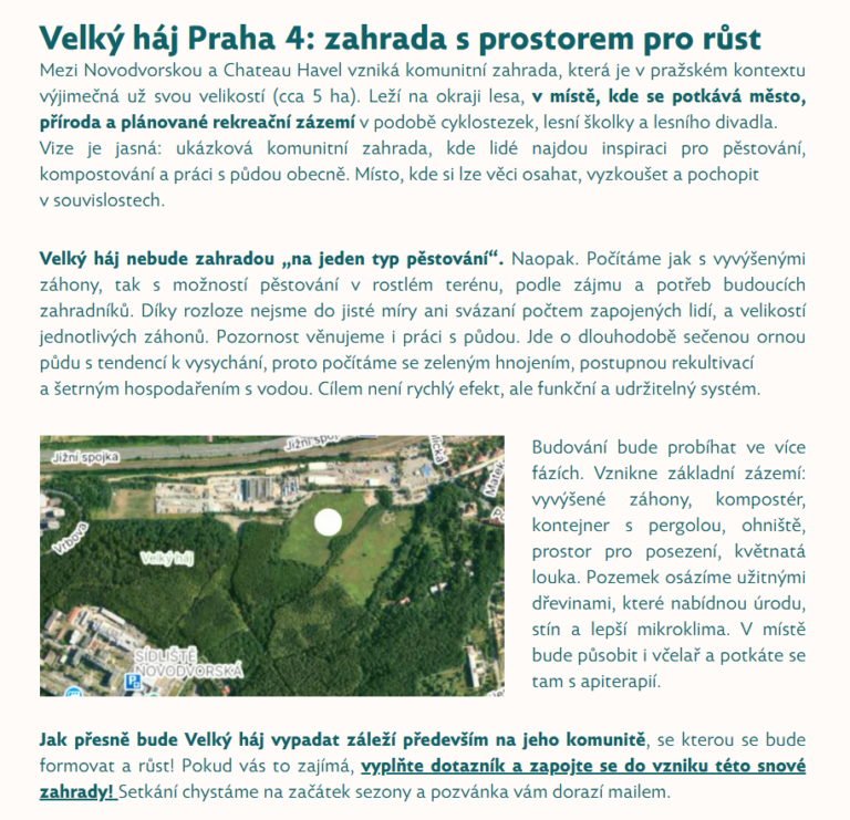 kokoza velký háj zahrada